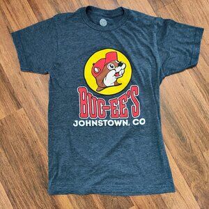 Bucee’s Gray Colorado Fun Store Logo Beaver T-shirt Small Bucees Buc-ees